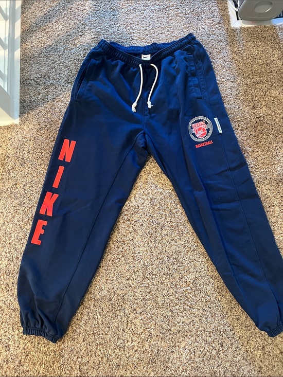 Nike Other - Nike Navy Blue Jogger Sweatpants with Red Logo